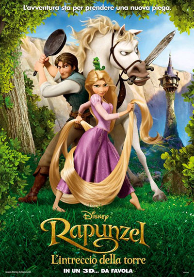 locandina italiana di Rapunzel l'intreccio della torre