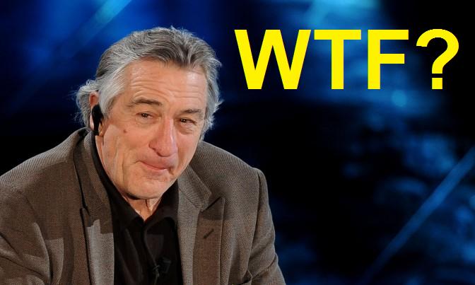 Robert De Niro a Sanremo che pensa WTF what the fuck