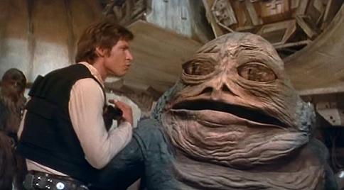 Han Solo e Jabba De Hutt nell'edizione speciale