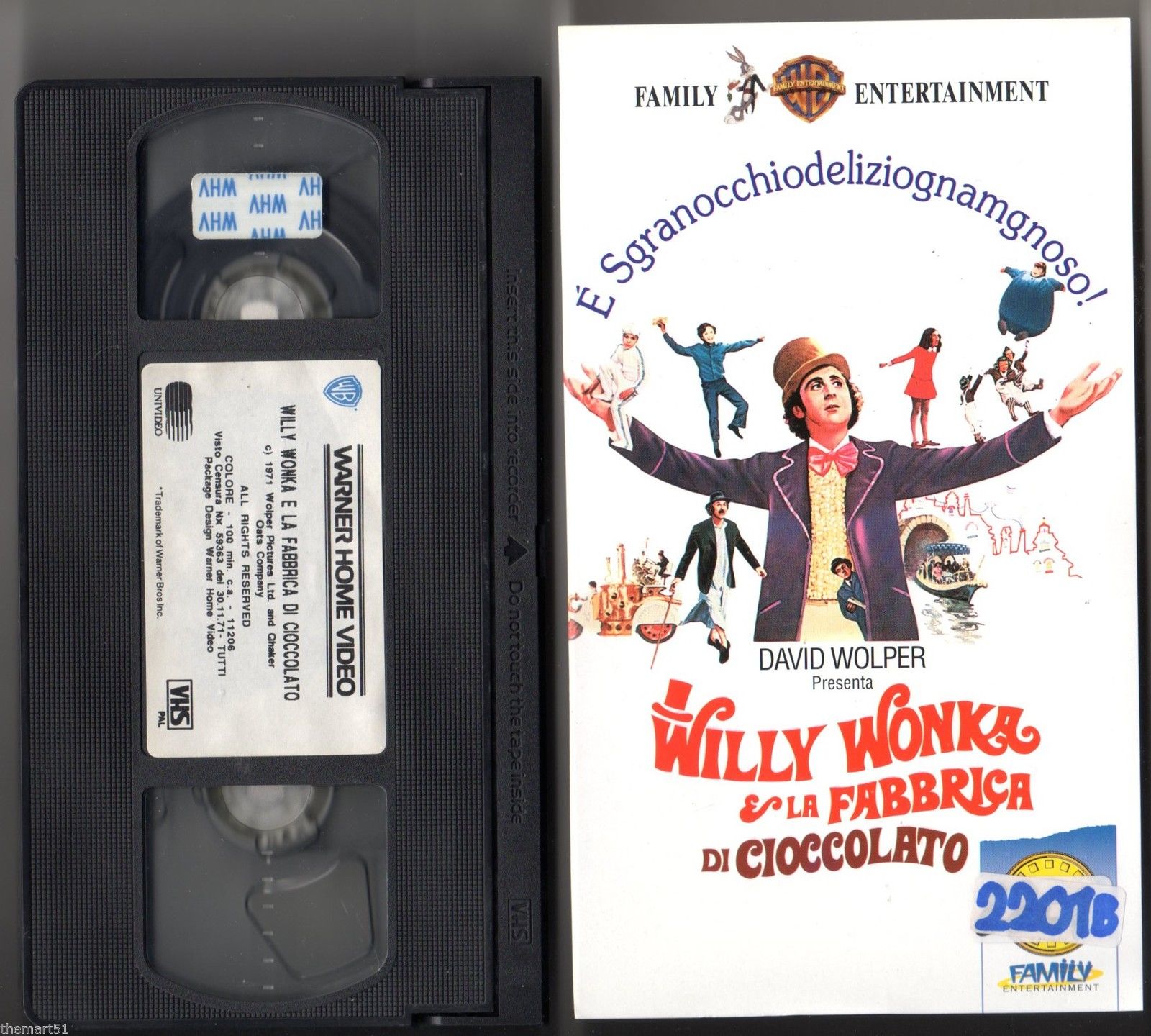 VHS del film Willy Wonka e la fabbrica di cioccolato