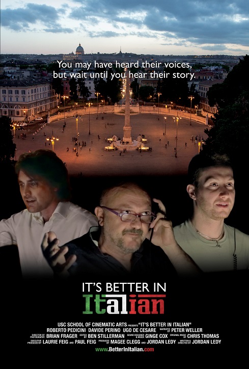 Copertina del documentario 'it's better in Italian" di Jordan Ledy