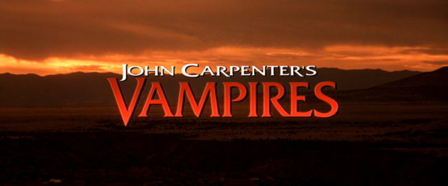 John Carpenter's Vampires. Fotogramma del titolo del film Vampires di John Carpenter