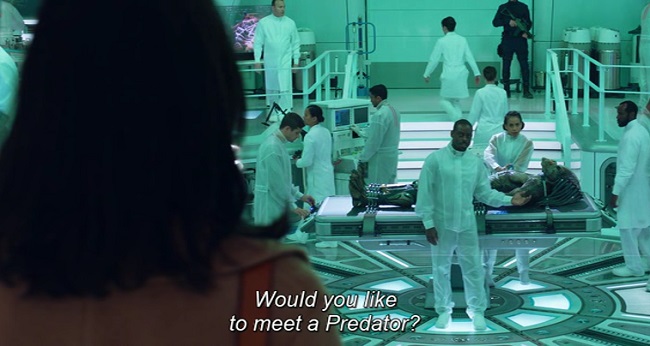 le piacerebbe incontrare un predator? Scena dal film The Predator (2018)