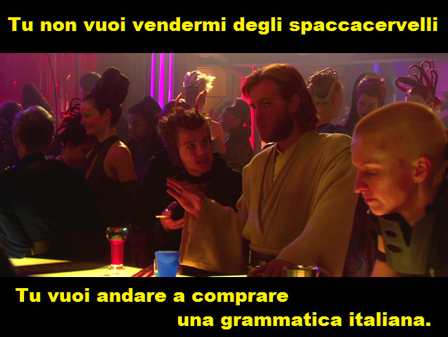 Spaccacervelli tradotto da Death Sticks nel film Star Wars Episodio II l'attacco dei cloni