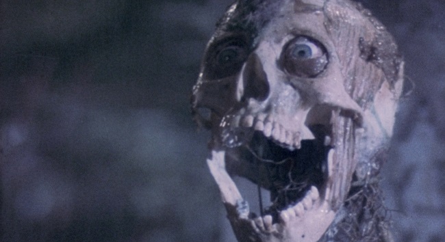 scheletro finale dei titoli di coda di Il ritorno dei morti viventi (1985)