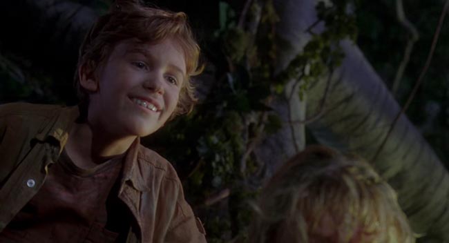 Timmy che dice Dio ti benedica nel doppiaggio italiano di Jurassic Park