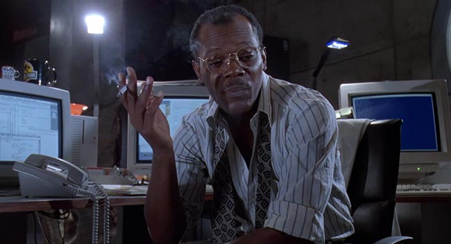 Samuel Jackson che parla di lisina nel film Jurassic Park