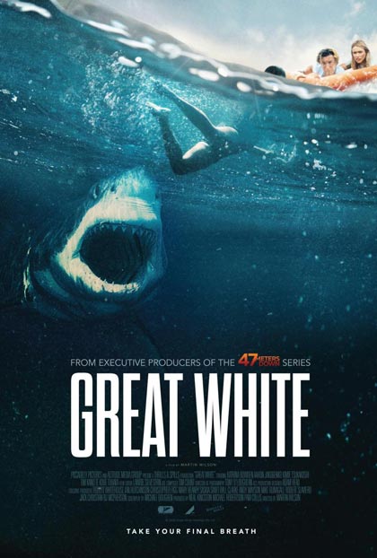 Locandina internazionale per Great White, film del 2021